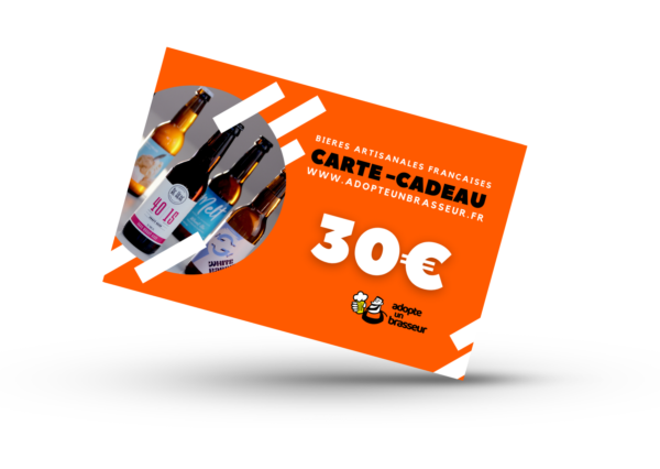 Carte cadeau bière d'une valeur de 30€ à offrir pour toute occasion