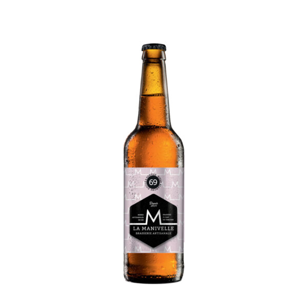 blanche 69 de la brasserie La Manivelle par adopte un brasseur, une bouteille bière artisanale