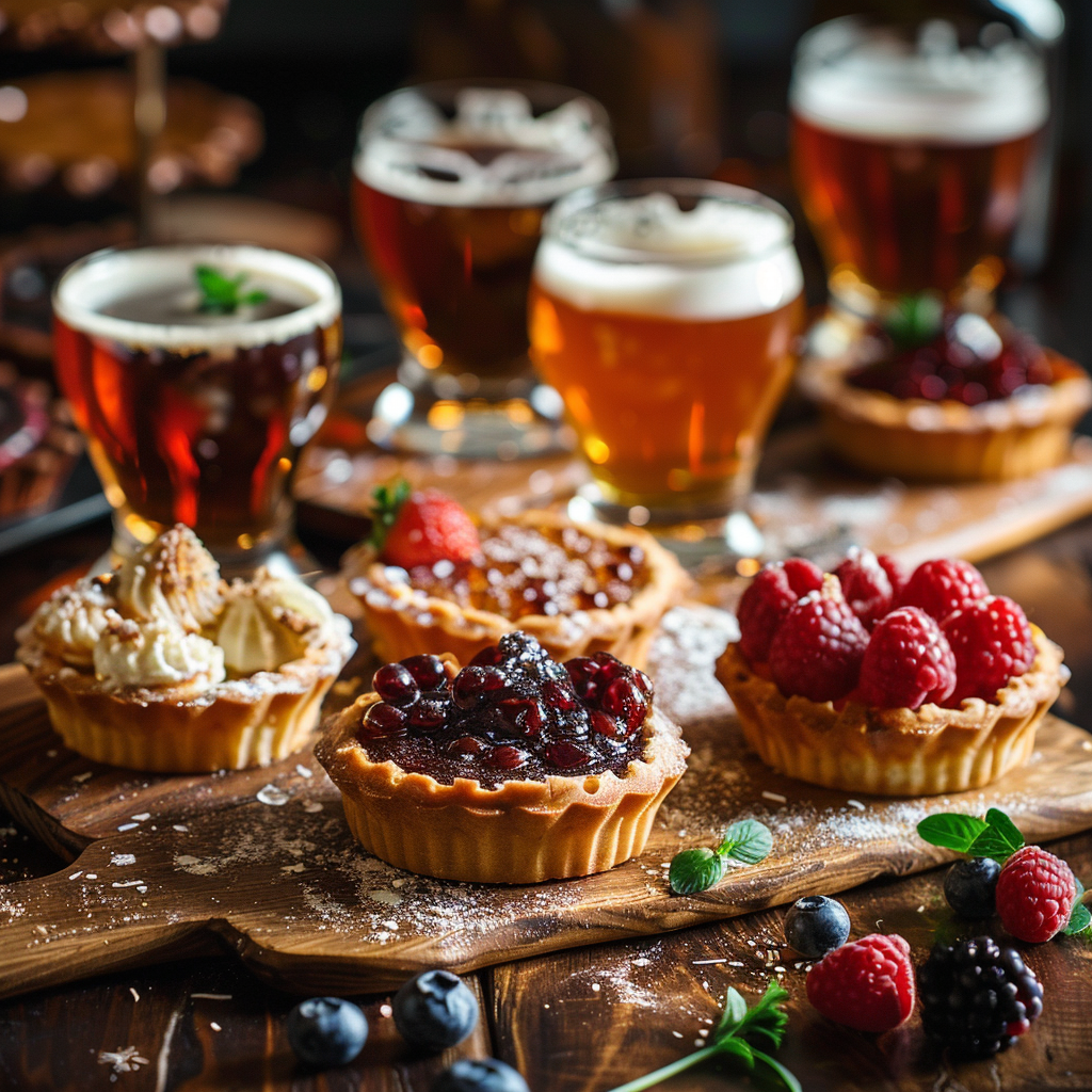 bières fruités et tartes aux fruits